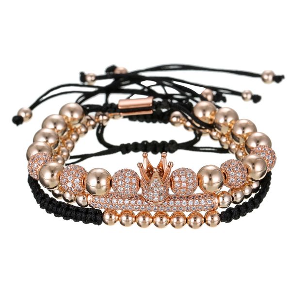 faitheasy originality personality copper beads weave micro churn drill the ball an crown three-piece bracelet set male, Golden;silver
faitheasy originality personality copper beads weave micro churn drill the ball an crown three-piece bracelet set male, Golden;silver
