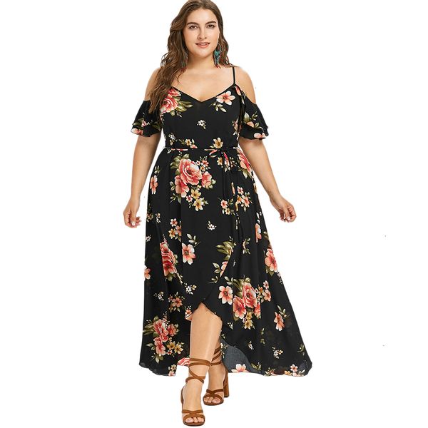womens clothing women designer dresses summer women 5xl cold shoulder overlap dress spaghetti strap half sleeves floral beach dress, Black;gray
womens clothing women designer dresses summer women 5xl cold shoulder overlap dress spaghetti strap half sleeves floral beach dress, Black;gray