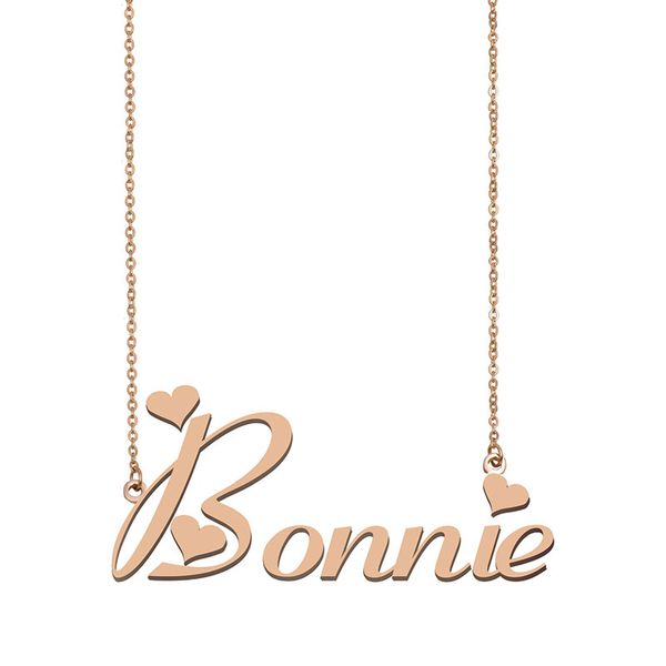 Bonnie Name Necklace Pendant for Women Girls Birthday Gift Custom Nameplate Children Best Friends Jewelry 18k Gold Plated Stainless Steel, Silver
Bonnie Name Necklace Pendant for Women Girls Birthday Gift Custom Nameplate Children Best Friends Jewelry 18k Gold Plated Stainless Steel, Silver