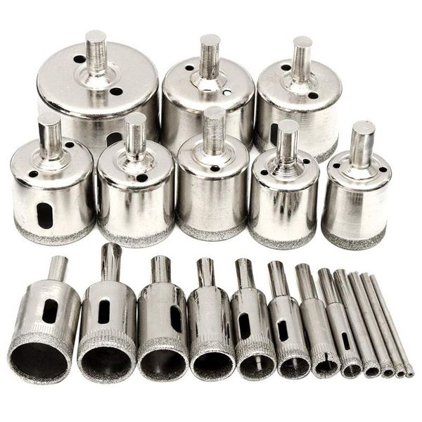 20 pieces diamond holesaw drill bit set for glass, tile, jewelry diy, extractor remover tools hole saws set kit for glass, porce
20 pieces diamond holesaw drill bit set for glass, tile, jewelry diy, extractor remover tools hole saws set kit for glass, porce