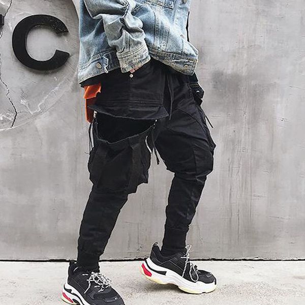 spring fashion dark wash men's cargo pants big pocket baggy harem hairstylist pants skinny high street slacks trousers, Black
spring fashion dark wash men's cargo pants big pocket baggy harem hairstylist pants skinny high street slacks trousers, Black