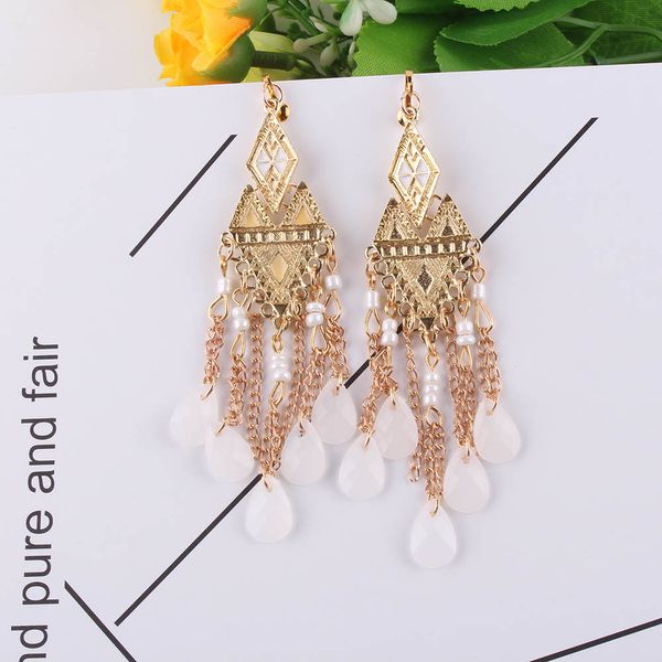 

women clip earings promotion direct selling women jewelry arrival long tassel without piercing earrings party gift, Silver