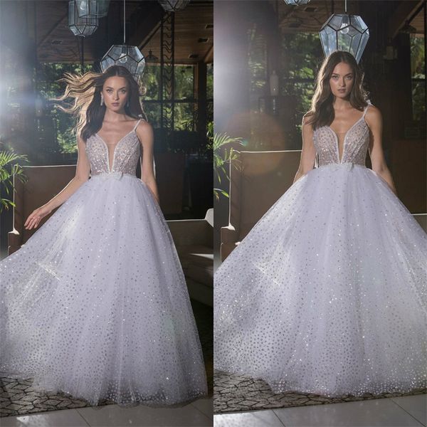 2020 wedding dresses glitter bling spaghetti strap custom made sequins elegant bridal gown sweep train bridal dress, White
2020 wedding dresses glitter bling spaghetti strap custom made sequins elegant bridal gown sweep train bridal dress, White