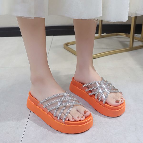 shoes woman 2020 house slippers platform med slipers women glitter slides fashion soft new jelly flat summer pu crystal, Black 
shoes woman 2020 house slippers platform med slipers women glitter slides fashion soft new jelly flat summer pu crystal, Black