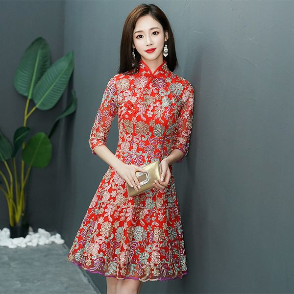 traditional lady chinese style daily red vintage bride wedding party qipao mandarin collar cheongsam stage show clothing xs-3xl
traditional lady chinese style daily red vintage bride wedding party qipao mandarin collar cheongsam stage show clothing xs-3xl