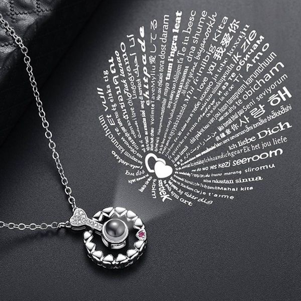1pc mini round pendant necklace 100 types i love you language projection bead necklace women fashion jewelry for valentine's day, Silver
1pc mini round pendant necklace 100 types i love you language projection bead necklace women fashion jewelry for valentine's day, Silver