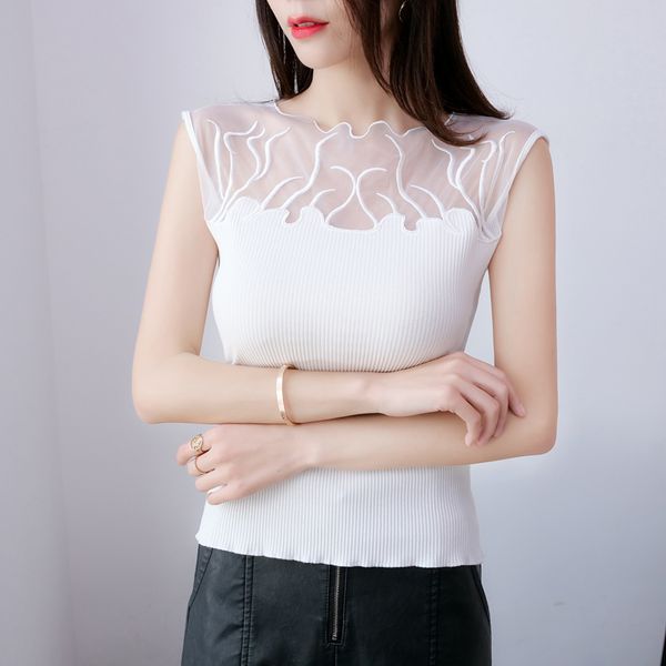 tank women streetwear summer womens clothing solid embroidered mesh splicing thread cotton vest lace slim 20 pieces, White
tank women streetwear summer womens clothing solid embroidered mesh splicing thread cotton vest lace slim 20 pieces, White