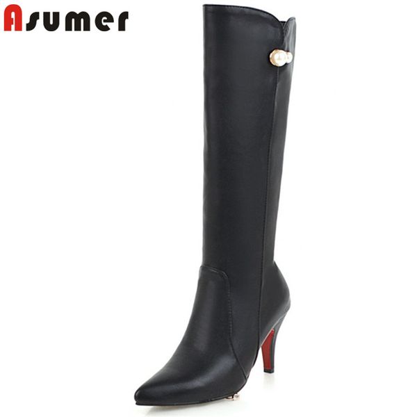 asumer black fashion knee high boots pointed toe zip high heels autumn winter boots elegant ladies prom big size 34-43
asumer black fashion knee high boots pointed toe zip high heels autumn winter boots elegant ladies prom big size 34-43