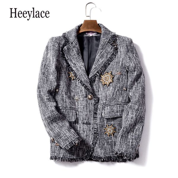 runway 2019 winter women retro beaded diamonds star tassels fringed tweed jacket coat long sleeve slim bomber jacket, Black;brown
runway 2019 winter women retro beaded diamonds star tassels fringed tweed jacket coat long sleeve slim bomber jacket, Black;brown
