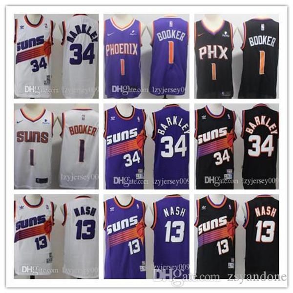 2019 phoenixs suns men nba steve 34 barkley devin 1 booker 13 nash charles basketball jersey, Black
2019 phoenixs suns men nba steve 34 barkley devin 1 booker 13 nash charles basketball jersey, Black