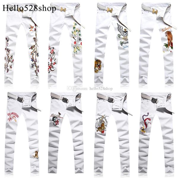 hello528shop личности хлопка мужские вышитые джинсы тонкий штаны молодёжная китайский стиль прямые брюки тощий полная длина белый, Black
hello528shop личности хлопка мужские вышитые джинсы тонкий штаны молодёжная китайский стиль прямые брюки тощий полная длина белый, Black