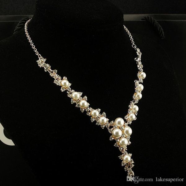 women pearl rhinestone choker necklace wedding bridal short necklace fashion wedding jewelry gift for love girlfriend, Golden;silver
women pearl rhinestone choker necklace wedding bridal short necklace fashion wedding jewelry gift for love girlfriend, Golden;silver
