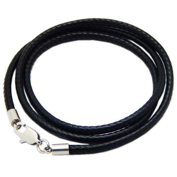 1.5mm 2mm 3mm leather cord black necklace chain stainless steel lobster clasp connector round waxed rope for men and women 55cm, Blue;slivery
1.5mm 2mm 3mm leather cord black necklace chain stainless steel lobster clasp connector round waxed rope for men and women 55cm, Blue;slivery