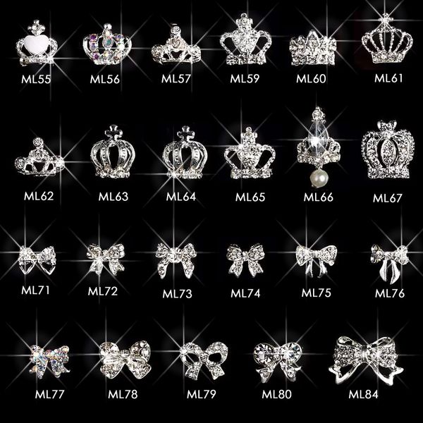 100pcs silver crown & bows rhinestone nail design alloy 3d diy crown nail art supplies pendant decorations accessories ml55-84, Silver;gold
100pcs silver crown & bows rhinestone nail design alloy 3d diy crown nail art supplies pendant decorations accessories ml55-84, Silver;gold