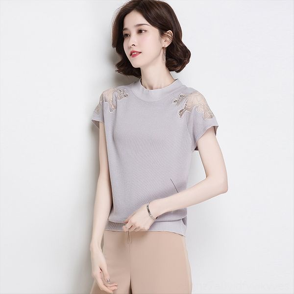 t- women's shirt short sleeve 2020 hollowed-out ice linen women's round collar versatile slim base knitted shirt, White
t- women's shirt short sleeve 2020 hollowed-out ice linen women's round collar versatile slim base knitted shirt, White