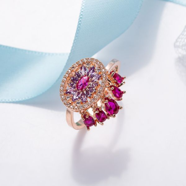 Korean version popular micro setting zircon red eyes tassel ring cute and playful ring
Korean version popular micro setting zircon red eyes tassel ring cute and playful ring