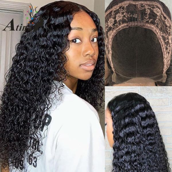 curly human hair wig closure wigs for black women lace closure wig remy 180% density brazilian 4x4 deep middle part, Black;brown
curly human hair wig closure wigs for black women lace closure wig remy 180% density brazilian 4x4 deep middle part, Black;brown