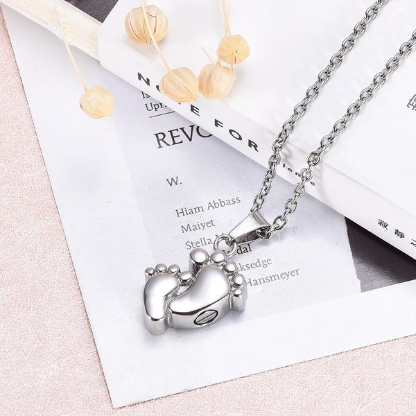 new9991 baby foot design kid ashes holder stainless steel cremation jewelry for human - funeral urn cremation necklace, Silver
new9991 baby foot design kid ashes holder stainless steel cremation jewelry for human - funeral urn cremation necklace, Silver