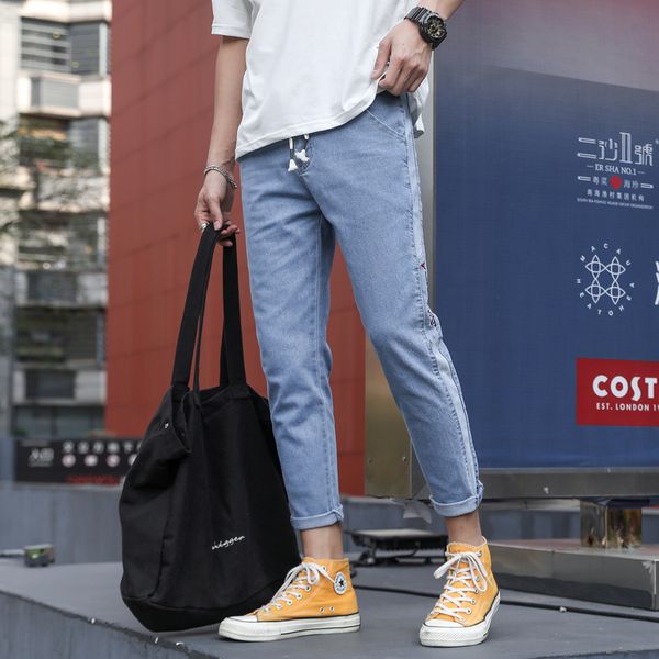 jeans men fashion brand 2020 new male korean cotton youth casual ankle-length pants skinny homme denim pants, Blue
jeans men fashion brand 2020 new male korean cotton youth casual ankle-length pants skinny homme denim pants, Blue
