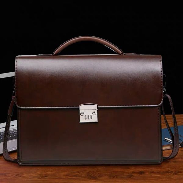 2020 new business bag leather fashion section youth shoulder messenger bag korean version men's briefcase with password lock
2020 new business bag leather fashion section youth shoulder messenger bag korean version men's briefcase with password lock