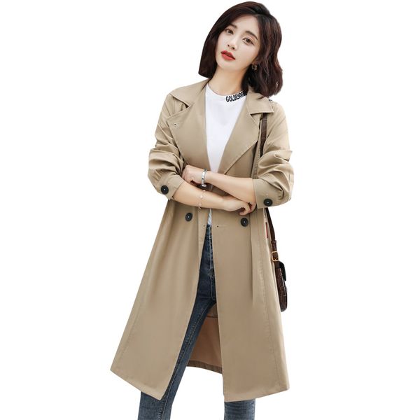 women's trench coats windbreaker 's suit collar medium and long coat small british women 2021 straight casual polyester, Tan;black
women's trench coats windbreaker 's suit collar medium and long coat small british women 2021 straight casual polyester, Tan;black