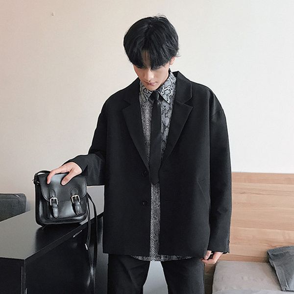 men spring autumn japan korea style vintage loose casual suit jacket overcoat women male streetwear hip hop loose coat outerwear, White;black
men spring autumn japan korea style vintage loose casual suit jacket overcoat women male streetwear hip hop loose coat outerwear, White;black
