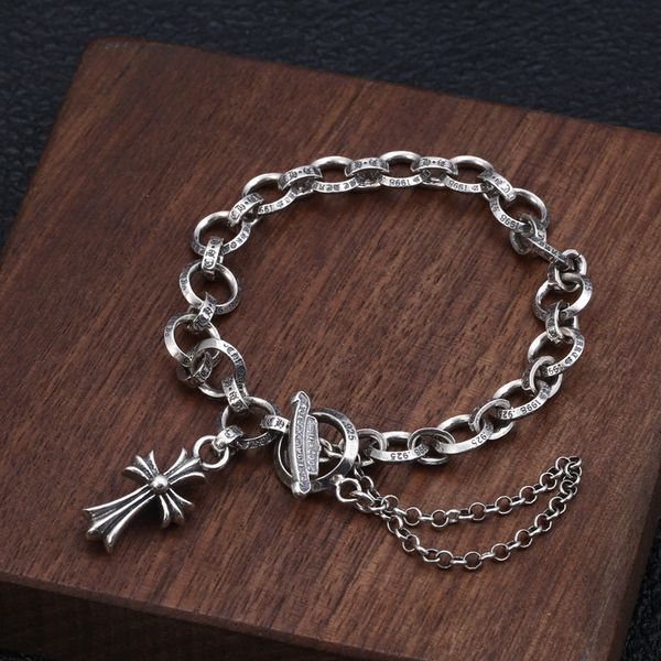 Brand new 925 sterling silver vintage jewelry antique silver hand-made designer high quality solid sterling silver cross charm bracelet
Brand new 925 sterling silver vintage jewelry antique silver hand-made designer high quality solid sterling silver cross charm bracelet