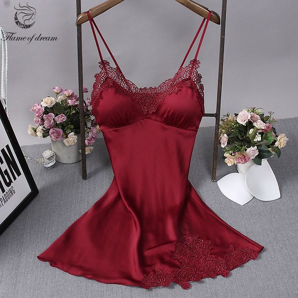 2018 new nightgown satin good quality women silk sleepwear sleeping dress 8473, Black;red
2018 new nightgown satin good quality women silk sleepwear sleeping dress 8473, Black;red