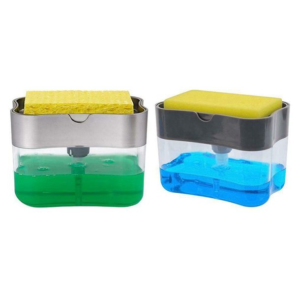 2-in-1 sponge rack soap dispenser soap pump & sponge caddy bathroom kitchen organizer household cleaning accessories
2-in-1 sponge rack soap dispenser soap pump & sponge caddy bathroom kitchen organizer household cleaning accessories