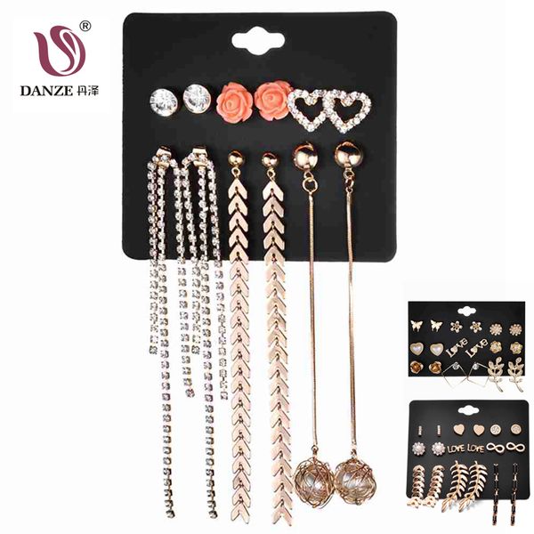 danze 6 pairs/lot resin flower rhinestone heart tassel minimalist earring sets for women gold ear studs aretes lote oorbellen, Golden;silver
danze 6 pairs/lot resin flower rhinestone heart tassel minimalist earring sets for women gold ear studs aretes lote oorbellen, Golden;silver