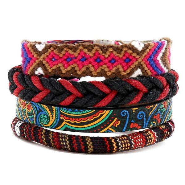 colorful braided bracelet set for women woven rope wrap bangles 4pcs/lot bohemia bracelet men ethnic bracelets jewelry, Golden;silver
colorful braided bracelet set for women woven rope wrap bangles 4pcs/lot bohemia bracelet men ethnic bracelets jewelry, Golden;silver