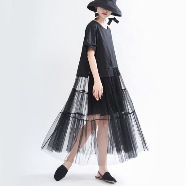 womengaga 2020 summer new dress o-neck patchwork wesh solid casual loose girl female irregular fashion streetwear a-line a268, Black;gray
womengaga 2020 summer new dress o-neck patchwork wesh solid casual loose girl female irregular fashion streetwear a-line a268, Black;gray