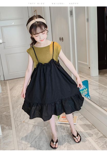 explosion models fashion summer girls vest suit new children's ocean sling dress children's summer dress big boy two-piece, White
explosion models fashion summer girls vest suit new children's ocean sling dress children's summer dress big boy two-piece, White