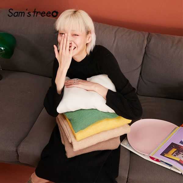 sam's tree solid minimalist style knitted pullovers casual dress women 2019 winter pure long sleeve office ladies daily dresses, Black;gray
sam's tree solid minimalist style knitted pullovers casual dress women 2019 winter pure long sleeve office ladies daily dresses, Black;gray