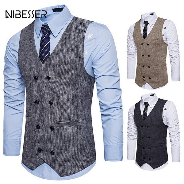 nibesser 2018 new vest men slim fit vests&waistcoats casual double breasted waistcoat mens vest men slim fit mens suit male, Black;white
nibesser 2018 new vest men slim fit vests&waistcoats casual double breasted waistcoat mens vest men slim fit mens suit male, Black;white