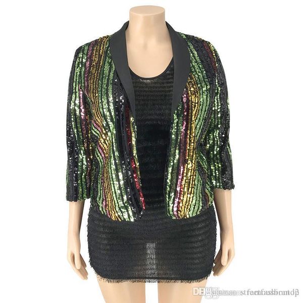 womens designer blazer lapel neck long sleeve plus size summer femael clothing suits casual apparel 5xl womens sequins, White;black
womens designer blazer lapel neck long sleeve plus size summer femael clothing suits casual apparel 5xl womens sequins, White;black