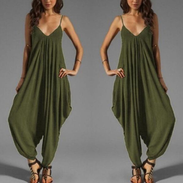 fashion women ladies jumpsuit vintage stylish solid color sling cami summer casual rompers baggy harem playsuit plus size, Black;white
fashion women ladies jumpsuit vintage stylish solid color sling cami summer casual rompers baggy harem playsuit plus size, Black;white