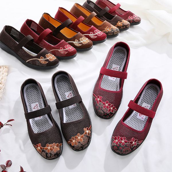 women's season non-slip soft sole cloth shoes mom shoes flat grandma spring and summer single, Black;red
women's season non-slip soft sole cloth shoes mom shoes flat grandma spring and summer single, Black;red