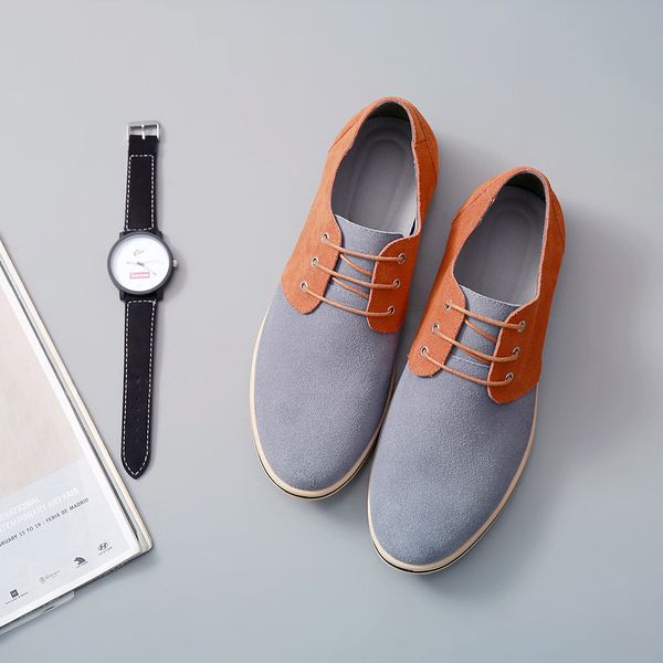 2020 new mens suede casual shoes large size leather shoes color matching mens shoes popular models, Black
2020 new mens suede casual shoes large size leather shoes color matching mens shoes popular models, Black