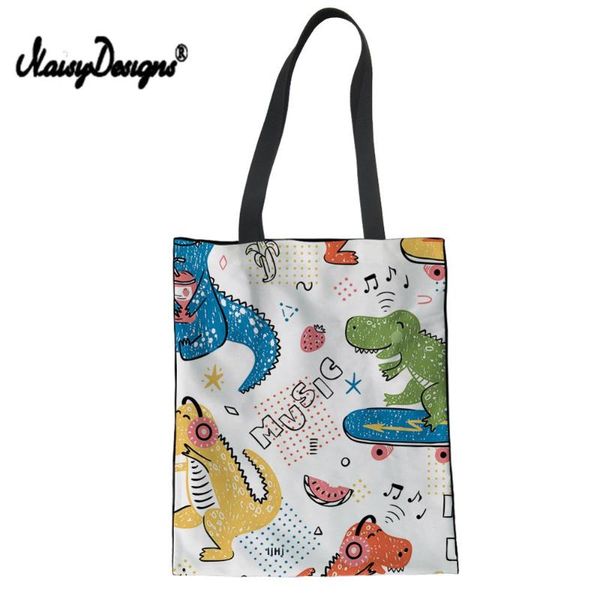 noisydesigns women canvas shopping bag dinosaur print female cotton cloth shoulder bag eco handbag tote reusable shopper bags
noisydesigns women canvas shopping bag dinosaur print female cotton cloth shoulder bag eco handbag tote reusable shopper bags