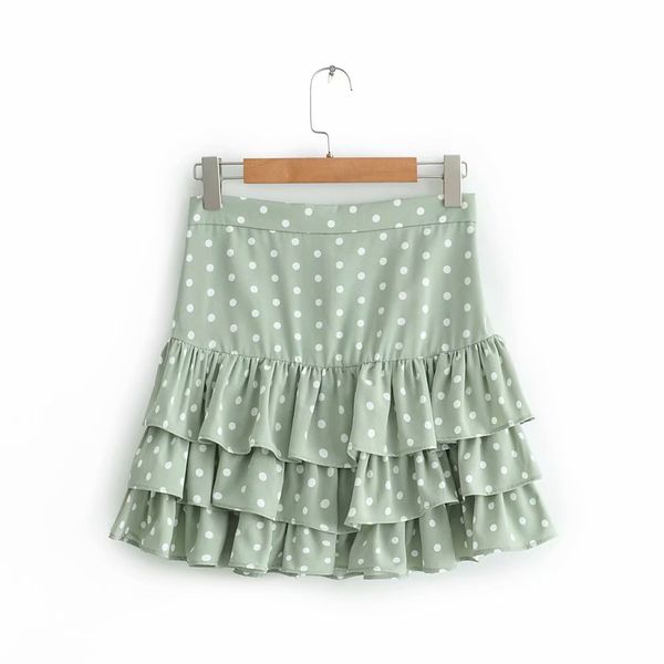 women 2019 polka dot print za green mini skirt summer fashion female pleated ruffles skirts for sweet lady faldas mujer moda, Black;gray
women 2019 polka dot print za green mini skirt summer fashion female pleated ruffles skirts for sweet lady faldas mujer moda, Black;gray