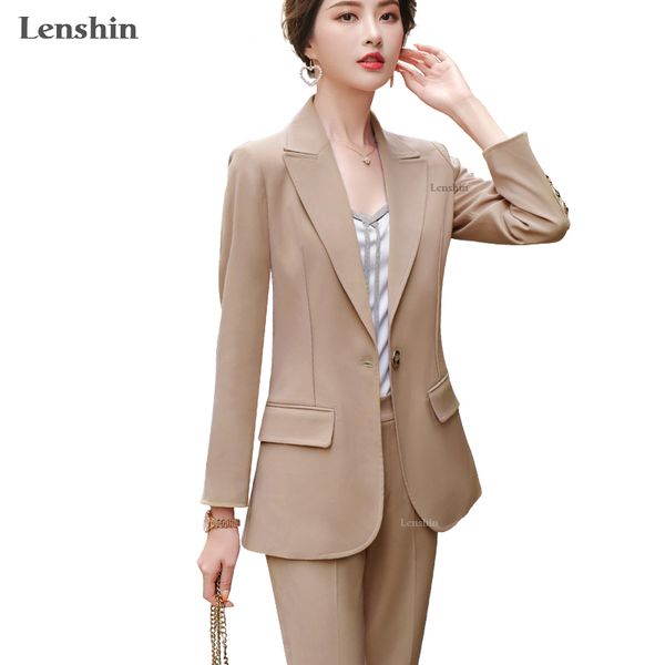 lenshin 2 piece set women pant suits office lady work wear formal female single button simple style pockets blazer with trouser, White;black
lenshin 2 piece set women pant suits office lady work wear formal female single button simple style pockets blazer with trouser, White;black