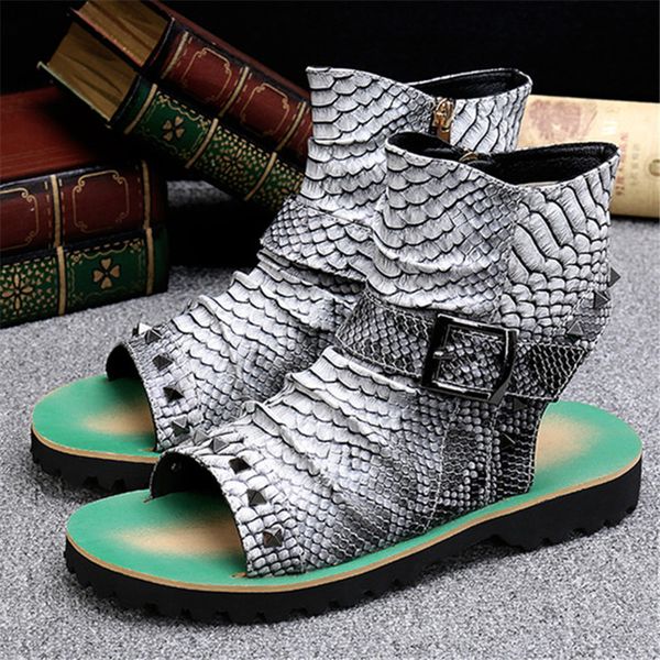 open toe high gladiator sandals men summer boots studded flats casual shoes genuine leather shoes chaussure homme big size46, Black
open toe high gladiator sandals men summer boots studded flats casual shoes genuine leather shoes chaussure homme big size46, Black