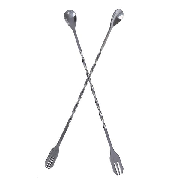 new-2pcs new stainless steel bar cocktail twisted mixing spoon fork diy set coffee scoops
new-2pcs new stainless steel bar cocktail twisted mixing spoon fork diy set coffee scoops