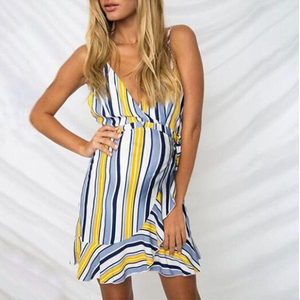 women summer dress suspender pregnant dress sleeveless pregnant maternity stripe print vestido lactancia, White
women summer dress suspender pregnant dress sleeveless pregnant maternity stripe print vestido lactancia, White