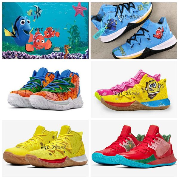 2020 pineapple house 5 zapatos kyrie tv pe basketball shoes for 20th anniversary irving 5s graffiti x multi-color sponge sports sneakers 12, White;red
2020 pineapple house 5 zapatos kyrie tv pe basketball shoes for 20th anniversary irving 5s graffiti x multi-color sponge sports sneakers 12, White;red
