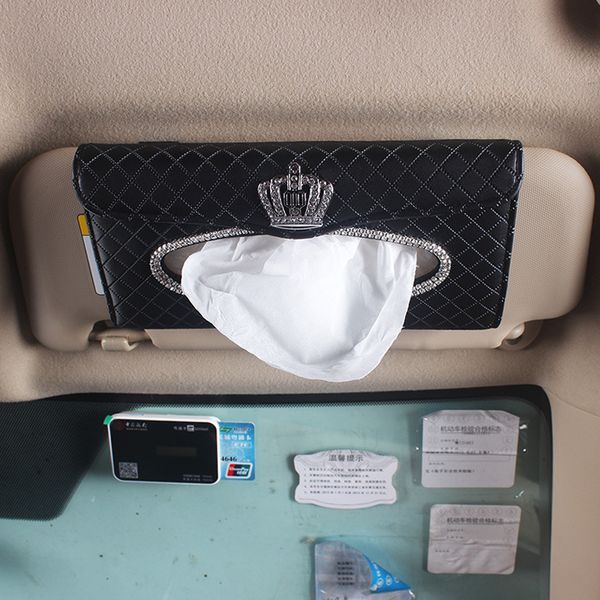 new crown car sun visor tissue box leather hanging tissue case girls crystal studded rhinestone auto paper towel storage bag
new crown car sun visor tissue box leather hanging tissue case girls crystal studded rhinestone auto paper towel storage bag
