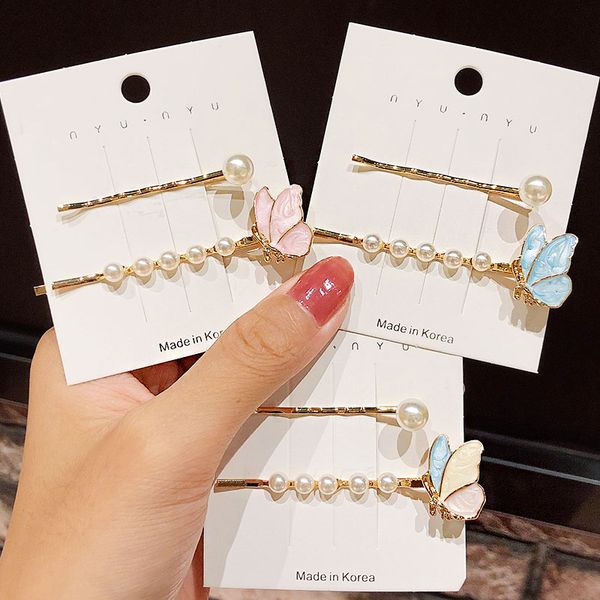 2pcs/set new women girls cute beautiful butterfly pearls barrettes sweet hair ornament clips hairpins fashion hair accessories
2pcs/set new women girls cute beautiful butterfly pearls barrettes sweet hair ornament clips hairpins fashion hair accessories