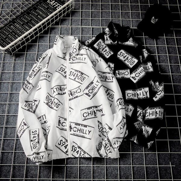 loose stand collar jacket men's trendy letter print coat sun protection men's streetwear long sleeve top, Black;brown
loose stand collar jacket men's trendy letter print coat sun protection men's streetwear long sleeve top, Black;brown