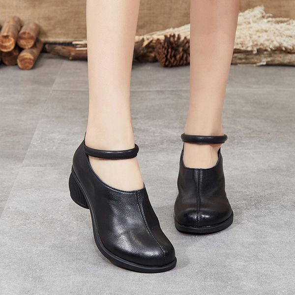 women shoe 2019 autumn winter new leather fashion casual women shoe comfortable thick heel non-slip mid-heel, Black
women shoe 2019 autumn winter new leather fashion casual women shoe comfortable thick heel non-slip mid-heel, Black